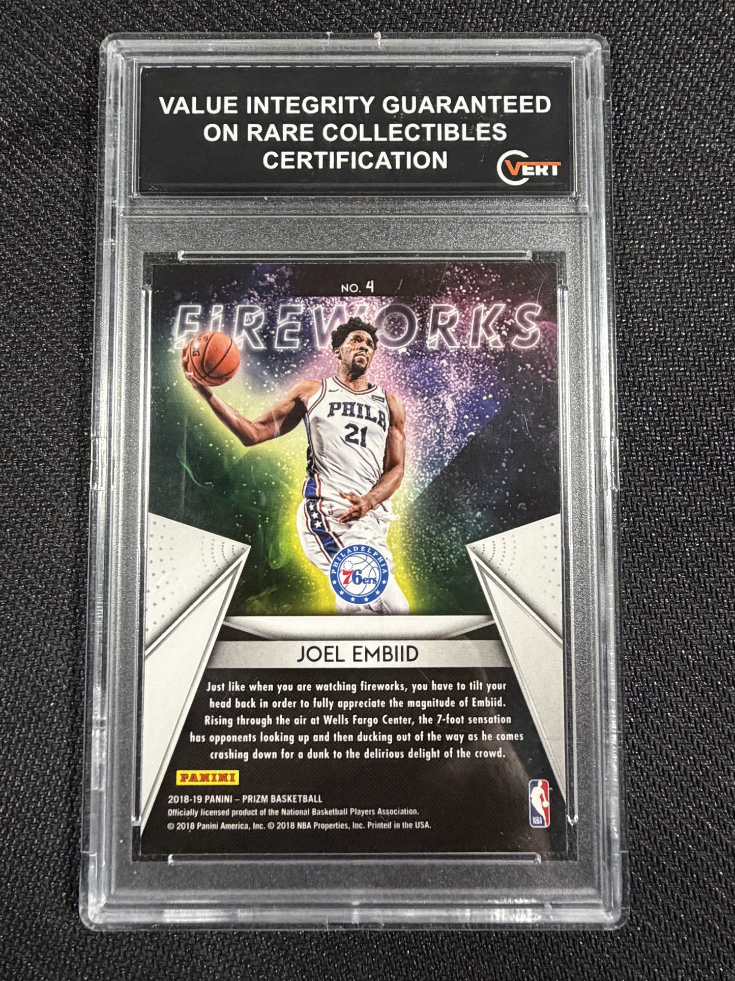 Panini Prizm Fireworks 2018/19 - Joel Embiid VGC 10