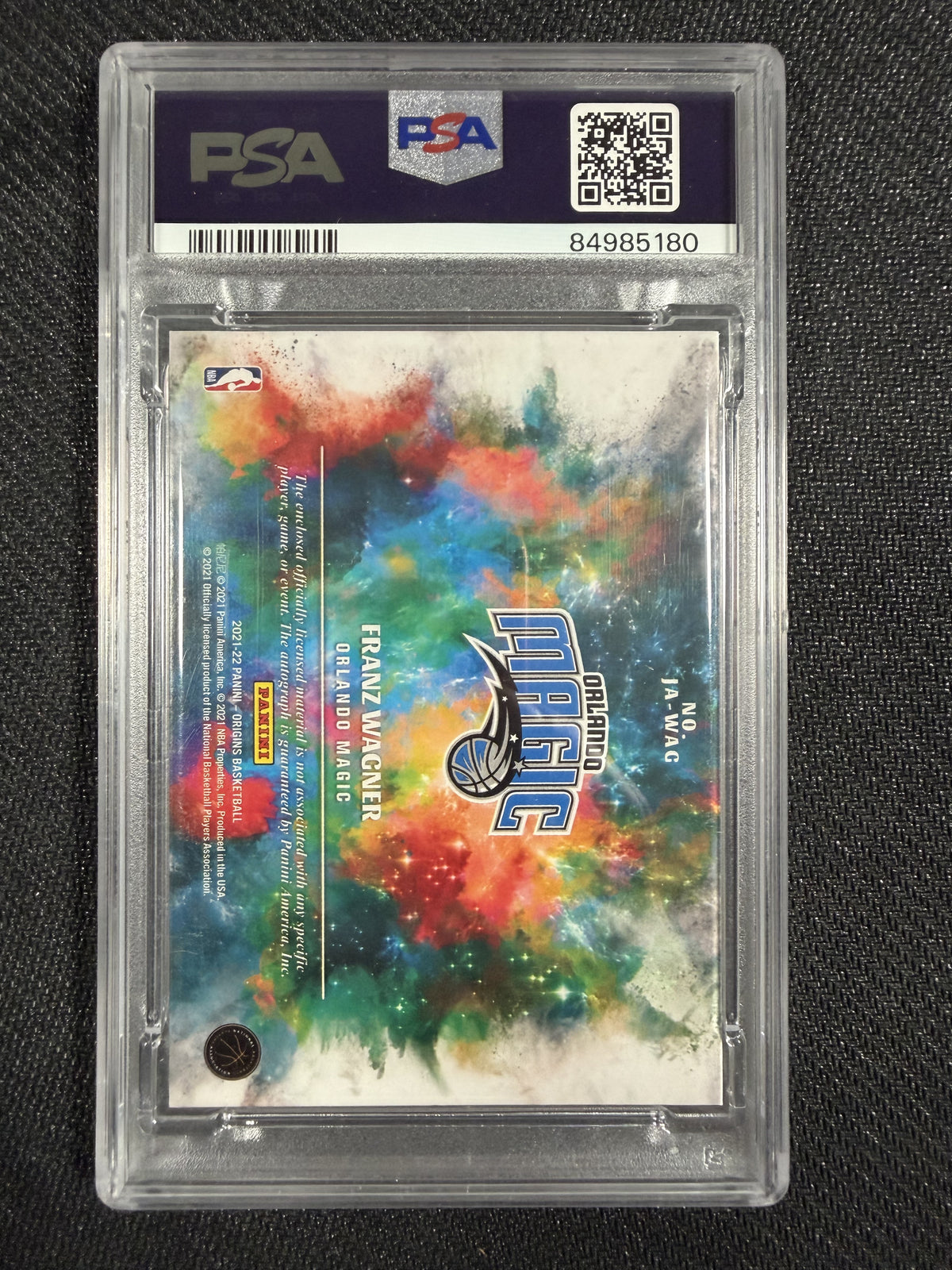 Panini Origins 2021 - Franz Wagner RC Patch Auto /49 PSA 7