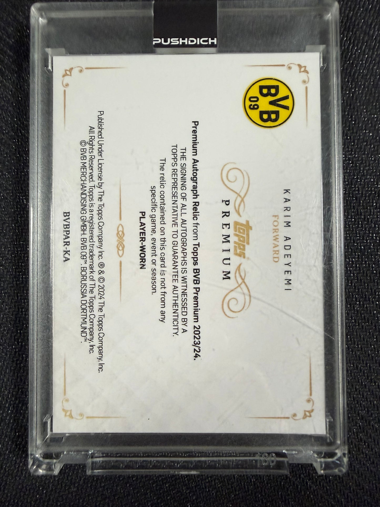Topps Premium Karim Adeyemi 08/51 Patch Auto