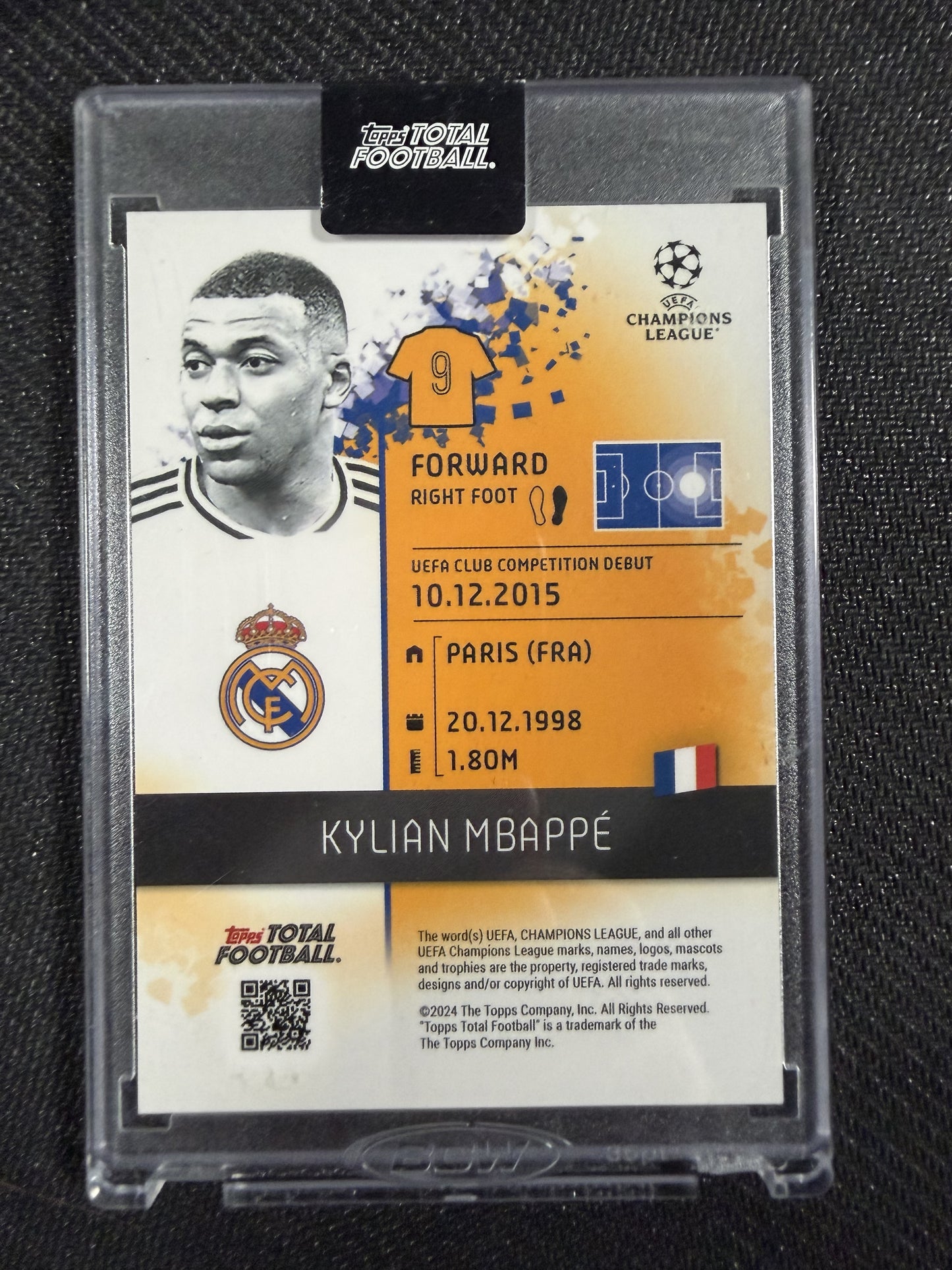 Topps Total Football Kylian Mbappe 01/75 Reign Supreme Real Madrid