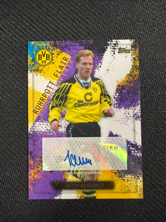 Topps Vernissage BVB 2024 MATTHIAS SAMMER Autogramm Borussia Dortmund