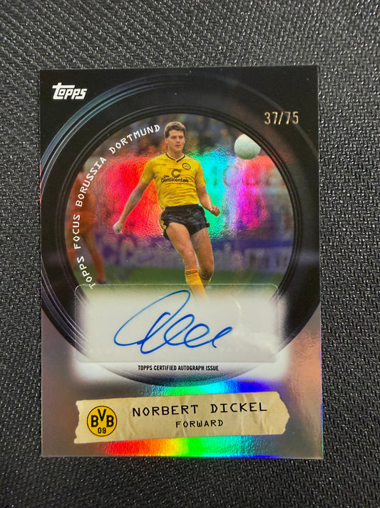 Topps Focus BVB 25/26 Norbert Dickel Auto Numbered /75