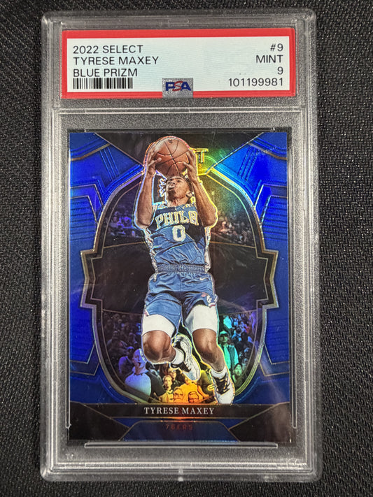 Panini Select 2022 - Tyrese Makey PSA 9 Blue Prizm