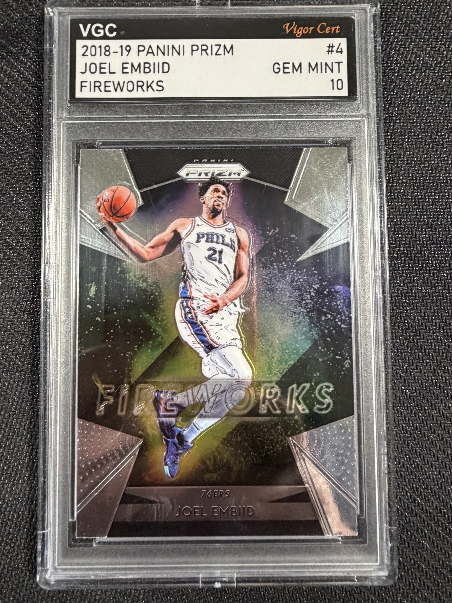 Panini Prizm Fireworks 2018/19 - Joel Embiid VGC 10