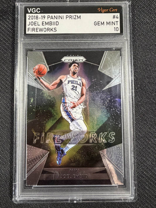 Panini Prizm Fireworks 2018/19 - Joel Embiid VGC 10