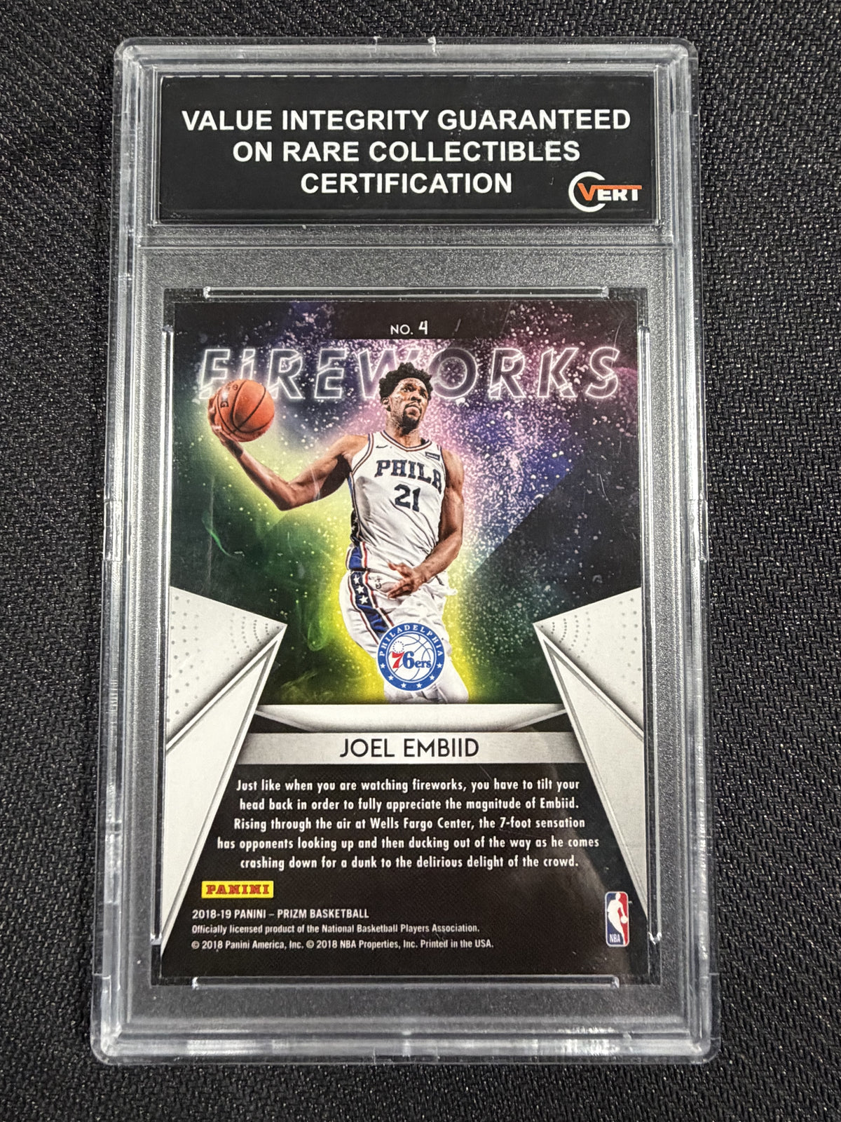 Panini Prizm Fireworks 2018/19 - Joel Embiid VGC 10