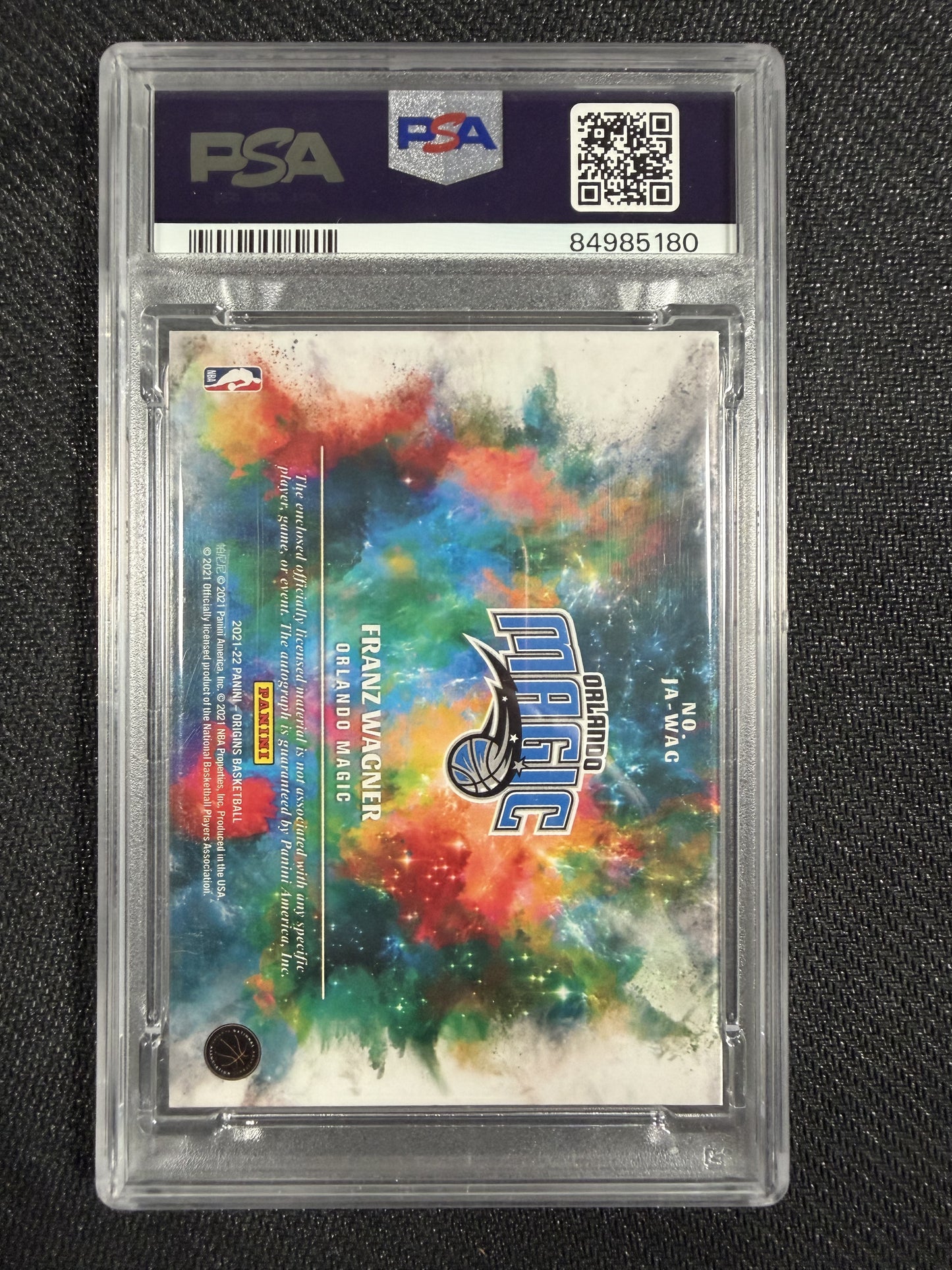 Panini Origins 2021 - Franz Wagner RC Patch Auto /49 PSA 7