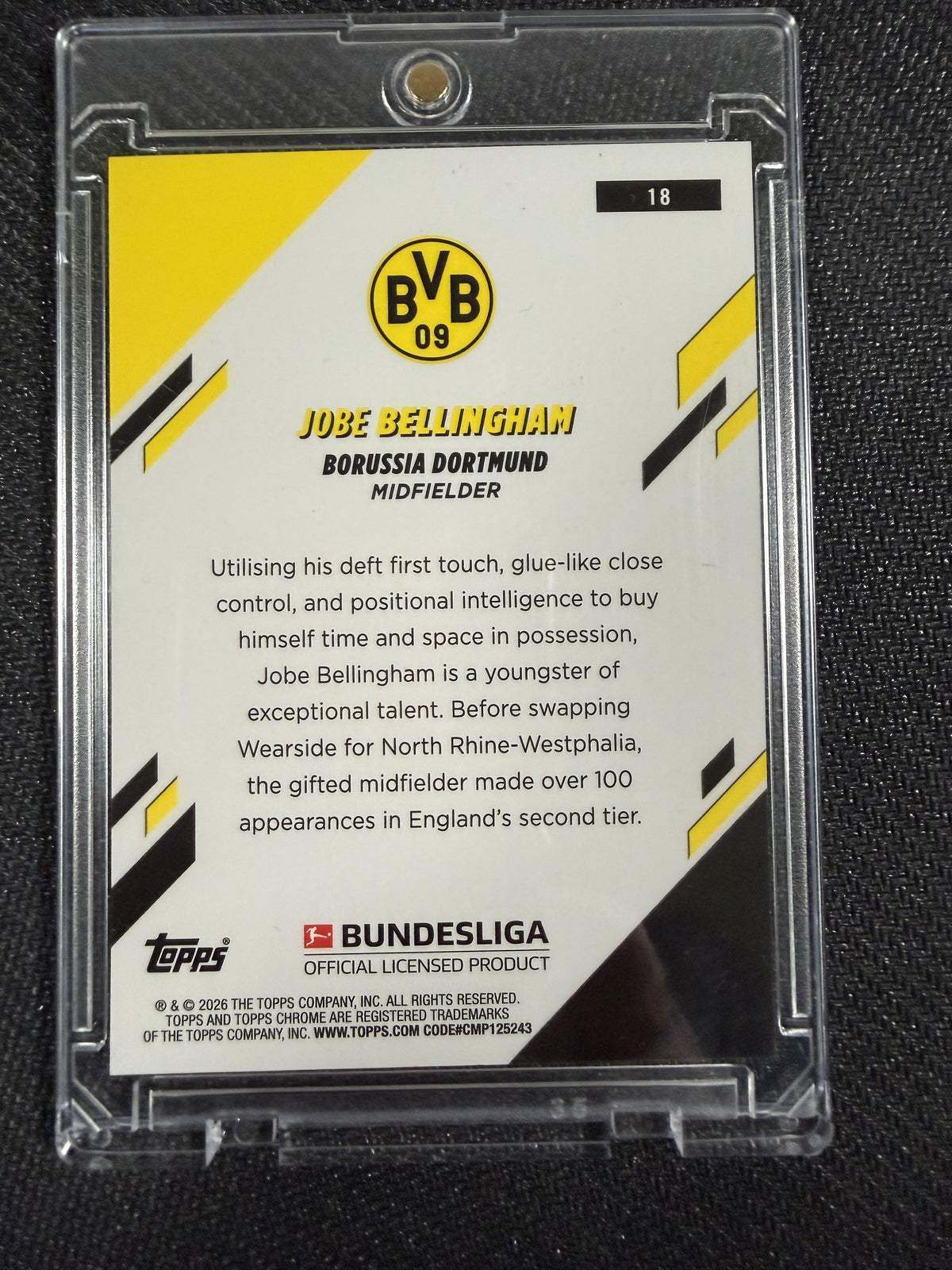 Topps Chrome Bundesliga 25/26 Jobe Bellingham Purple Mini Diamonds /75 Dortmund