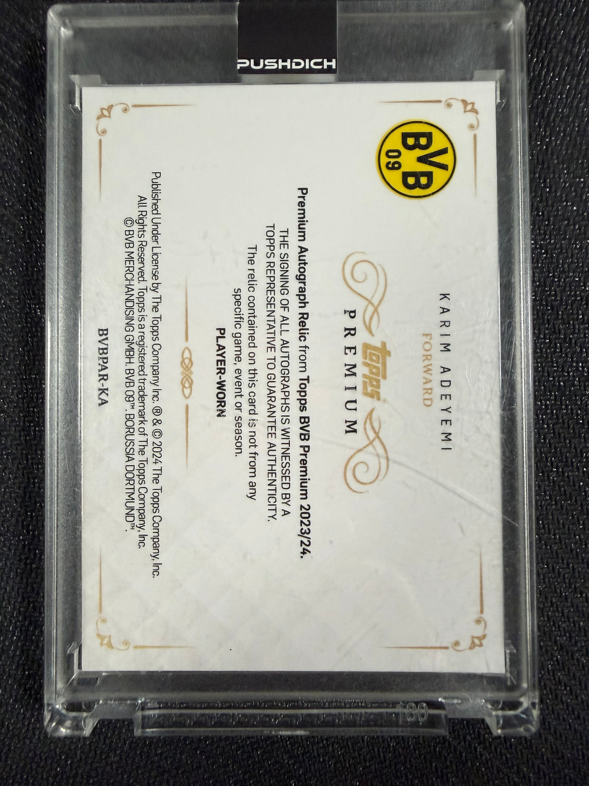 Topps Premium Karim Adeyemi 08/51 Patch Auto