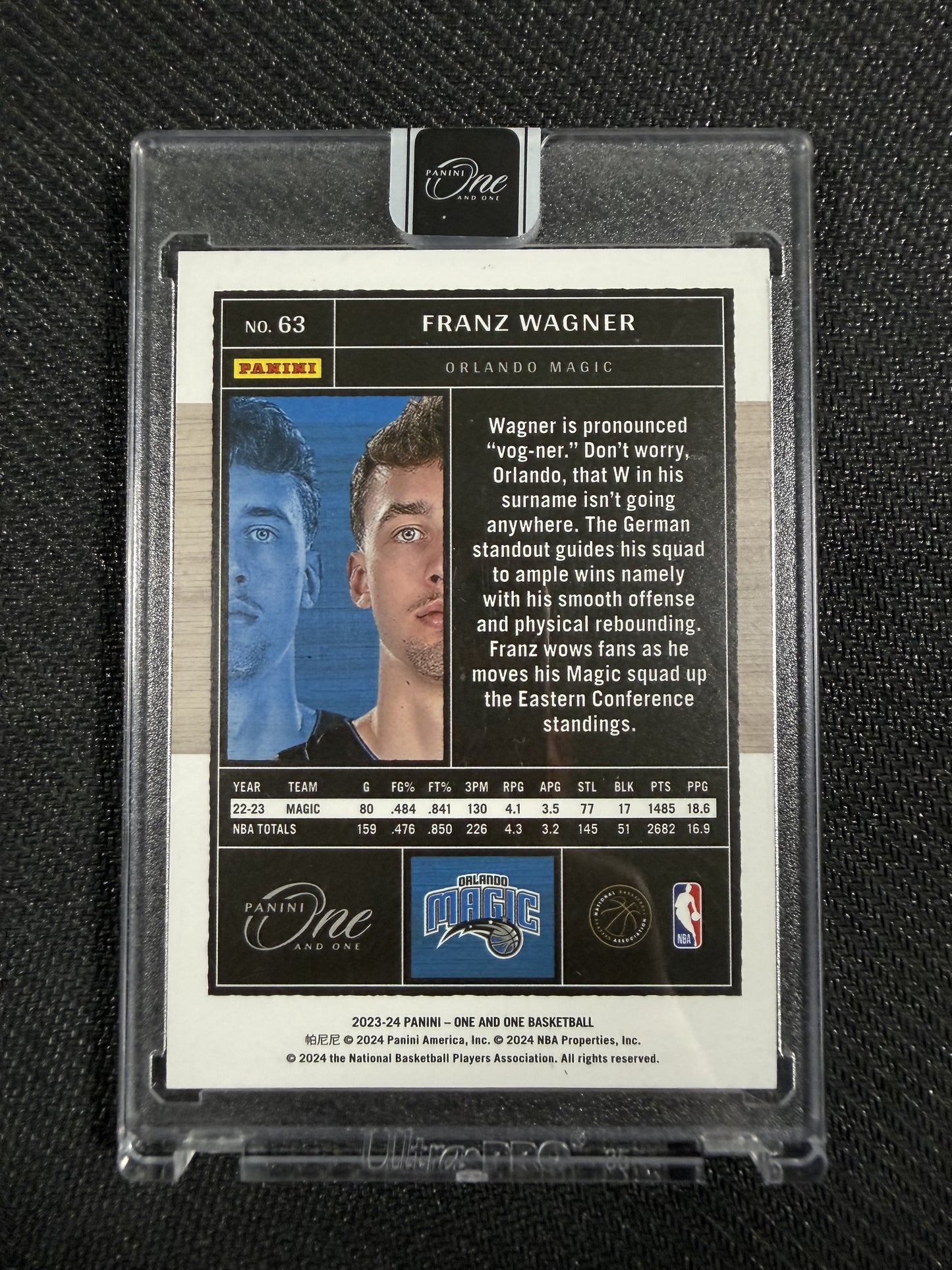 2023-24 Panini One Basketball Franz Wagner /15 Orlando Magic
