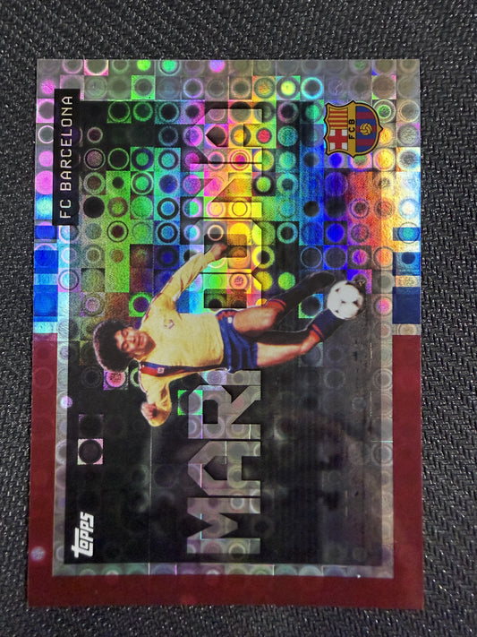Diego Maradona Topps FC Barcelona 2024/25 Mojo Foil Refractor Card Legend