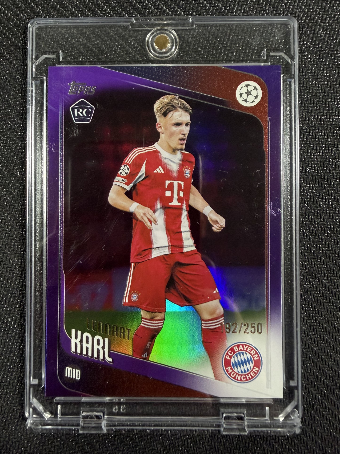 Topps UCC 25/26 Lennart Karl Bayern München Purple RC 192/250 #187