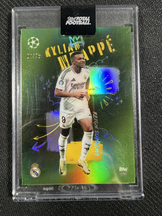 Topps Total Football Kylian Mbappe 01/75 Reign Supreme Real Madrid