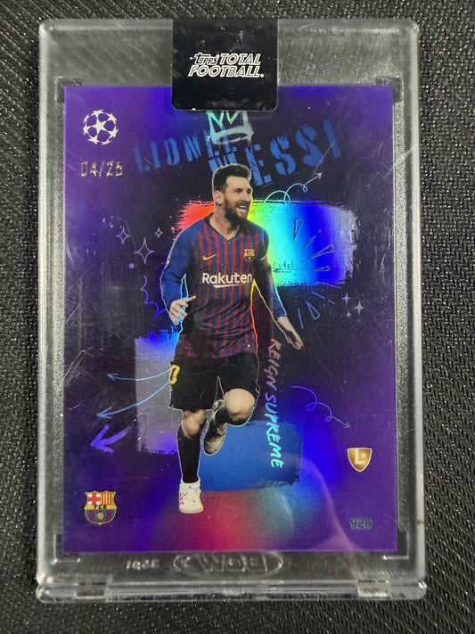 Topps Total Football Lionel Messi 04/25 Barcelona Reign Supreme