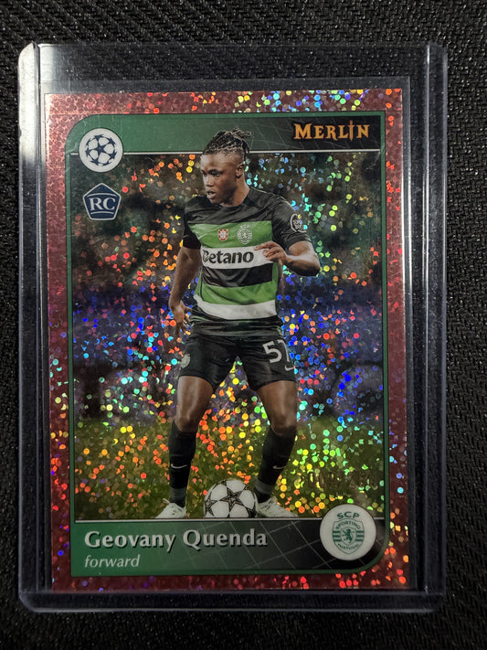 Topps Merlin Uefa Champions League Geovany Quenda Rose Gold Refractor /250 (RC)