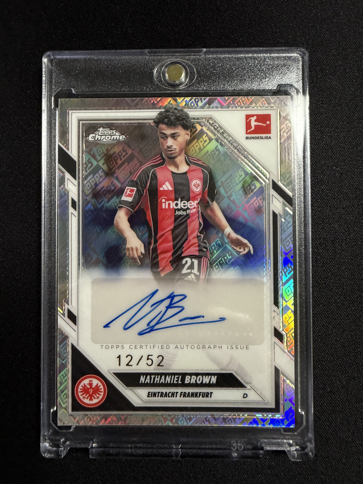Nathaniel Brown Auto /52 Topps Chrome Bundesliga 2025/26 SGE Eintracht Frankfurt