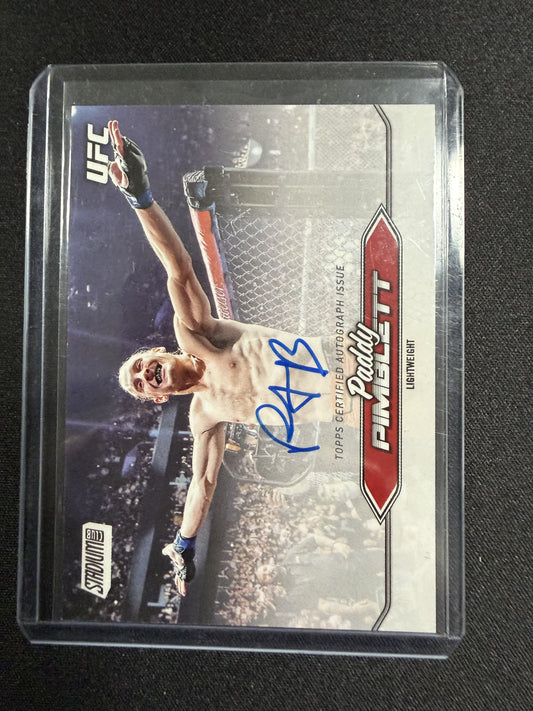 Topps UFC Stadium Club Chrome Paddy "The Baddy" Pimblett On Card Autogramm 2025