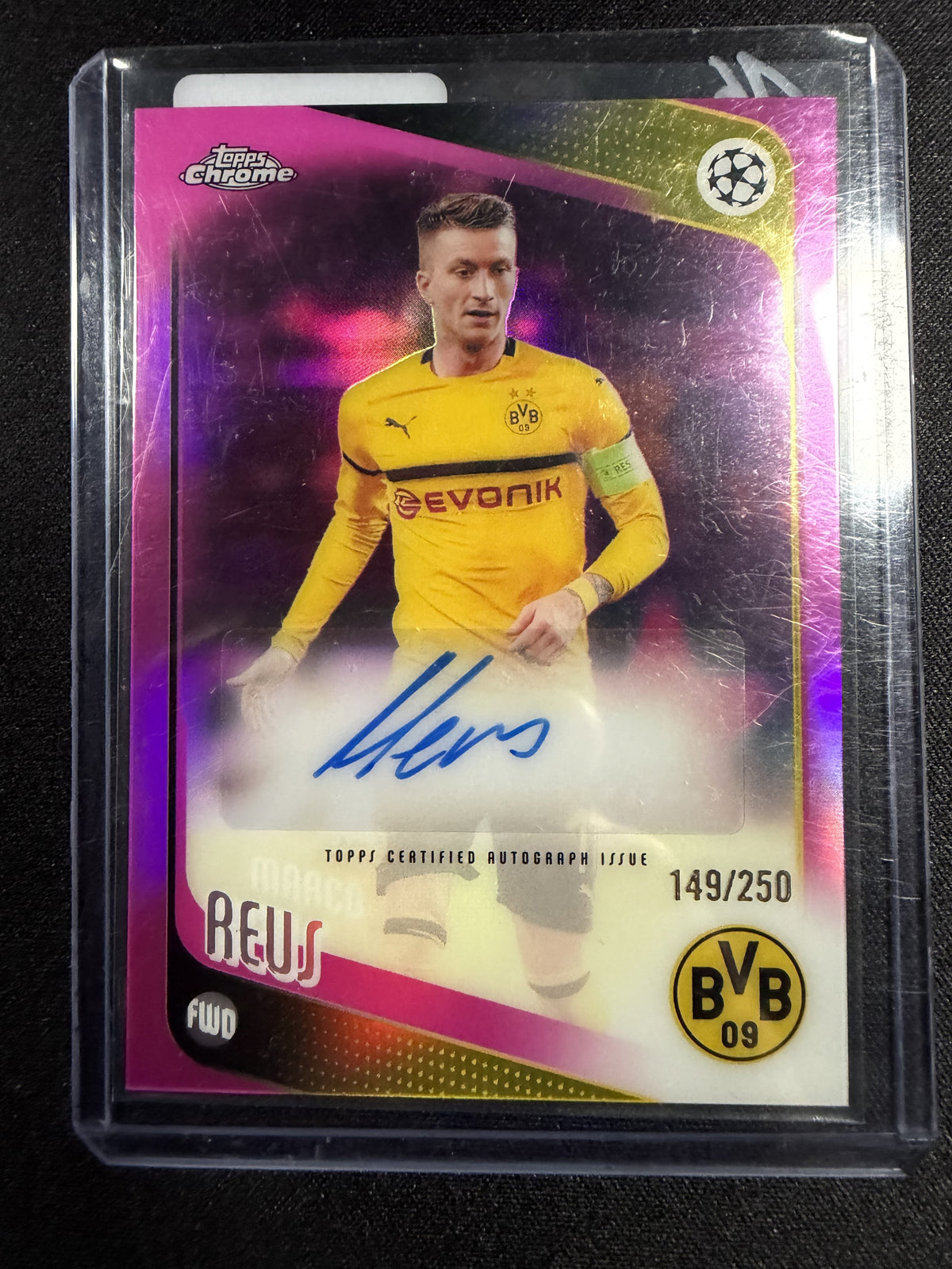 Topps UEFA Club Competitions 2025/26 Marco Reus Auto Pink Lava /250